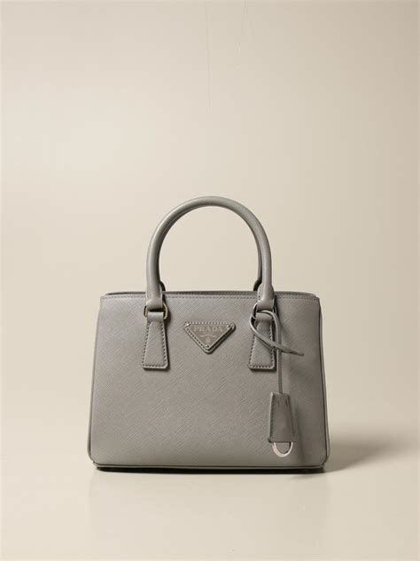 borsa a mano prada grigia tessuto|Borse Prada in Pelle Grigio .